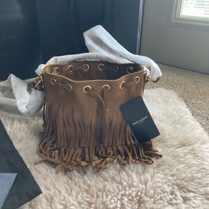 *NEW with Tags* Saint Laurent Emmanuel Fringe Bucket Crossbody